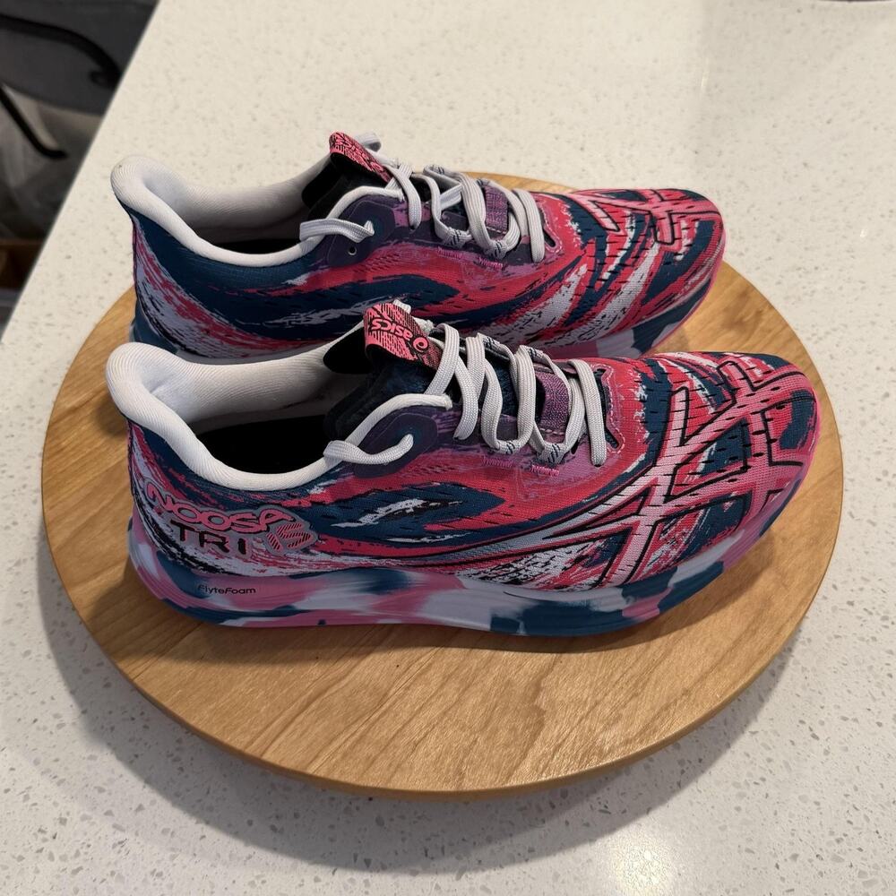 Asics Shoes Womens 9 Noosa Tri 15 Avant Garde Pink Restful Teal Running Sneakers